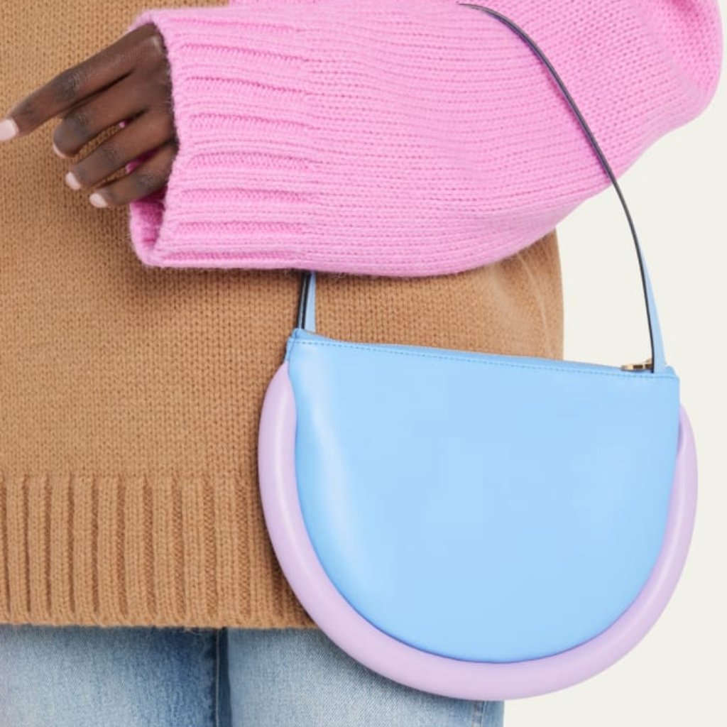 Jw Anderson ‘Bumper Bag’ Sky Blue And Lilac Purple Shoulder Bag With Tags